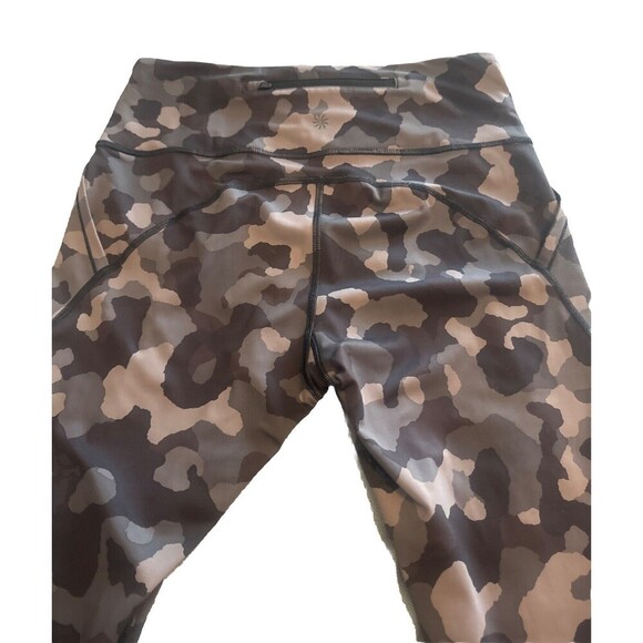 Athleta Lightning Camo 7/8 Tight Athletic Leggings Gray Pockets Size Medium - Picture 5 of 6